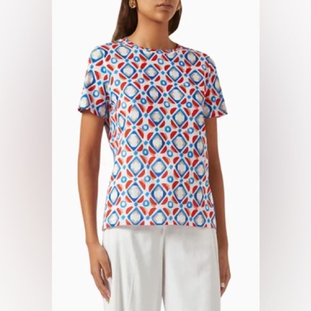 Marella Women's Lisbona T-Shirt Top In Jersey (Multi Color) Size Medium
